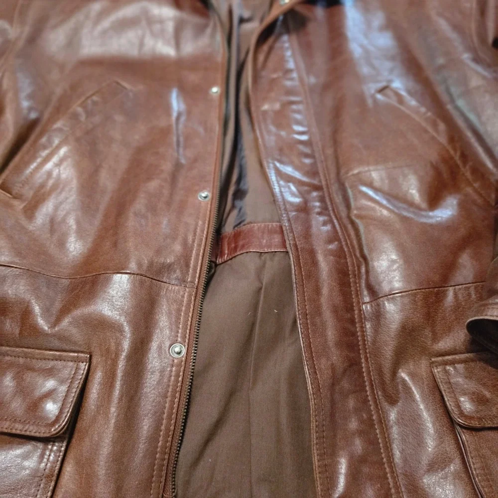 Vintage Madison Creek Outfitters Leather Western Ranch Field Jacket Mens XL